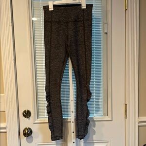 Lululemon Run Turn Around Full Length Tight sz 6 Heathered Inkwell Cadet Navy